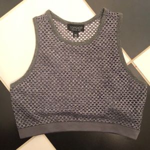 Topshop mesh high neck sports bra